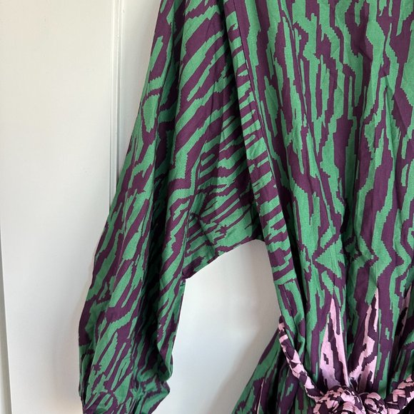 COPY - RHODE Ella Mini Dress SZ XS Abstract Zebra Print Braided Belt Long Sleev… - Picture 4 of 10